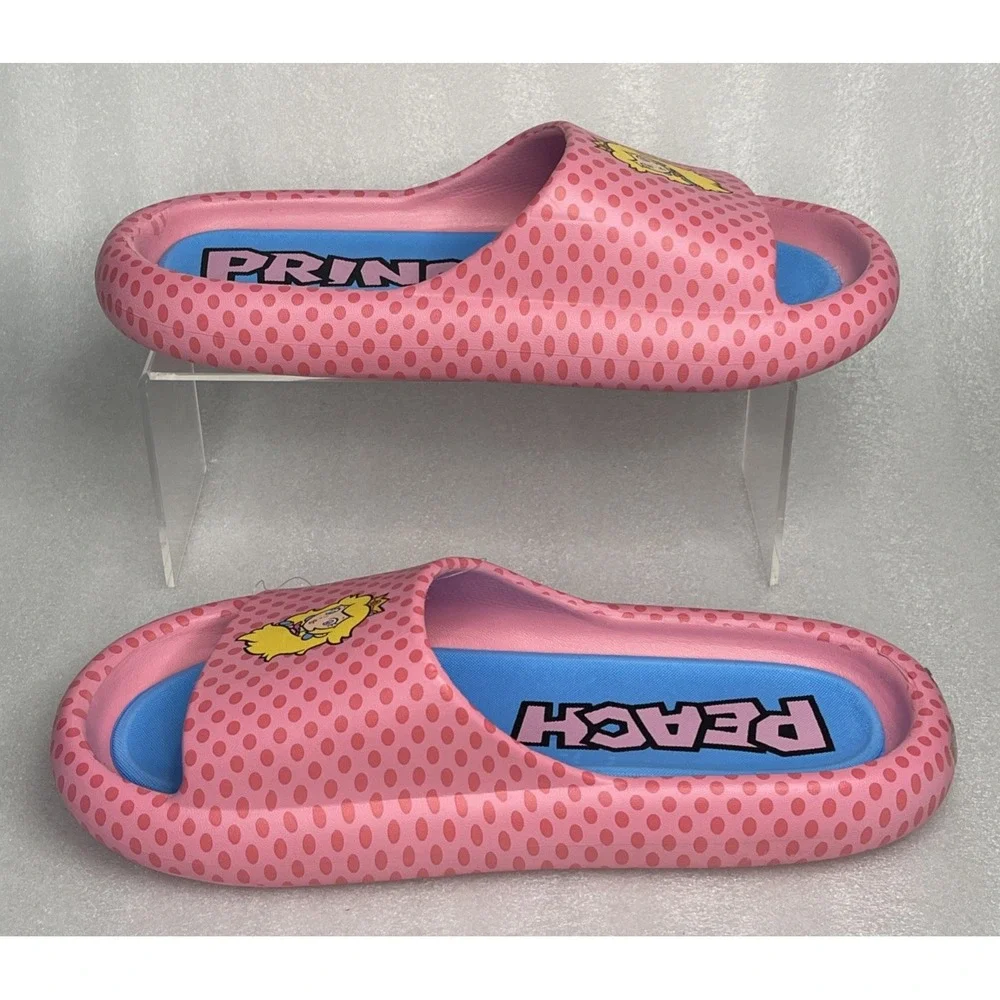 Ground Up Princess Peach Slides Slip On Pink Sandals Super Mario Women's Size 11